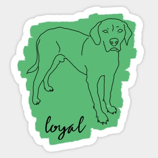 Loyal Hound Dog Sticker